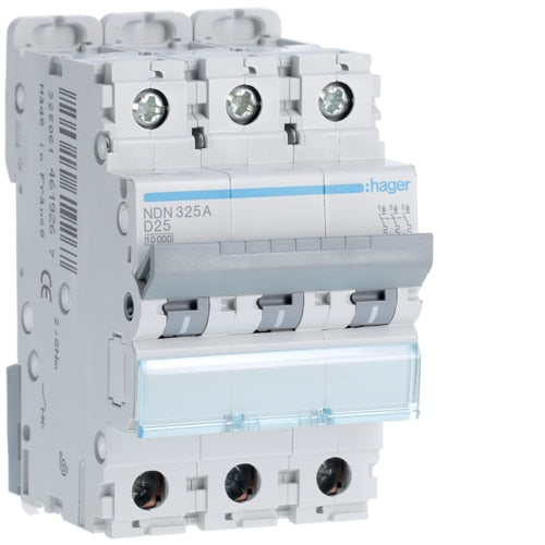 Triple Pole 10kA D Curve MCB 6a - 63a