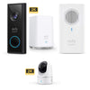 Eufy Video Doorbell 2K (Battery-Powered) with HomeBase 2 & Indoor Cam 2K Pan and Tilt &  Add on Doorbell Chime *Mega Bundle*