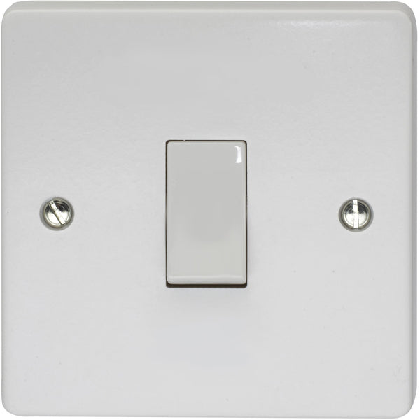 Crabtree 10A 1 Gang 1 Way Retractive Switch