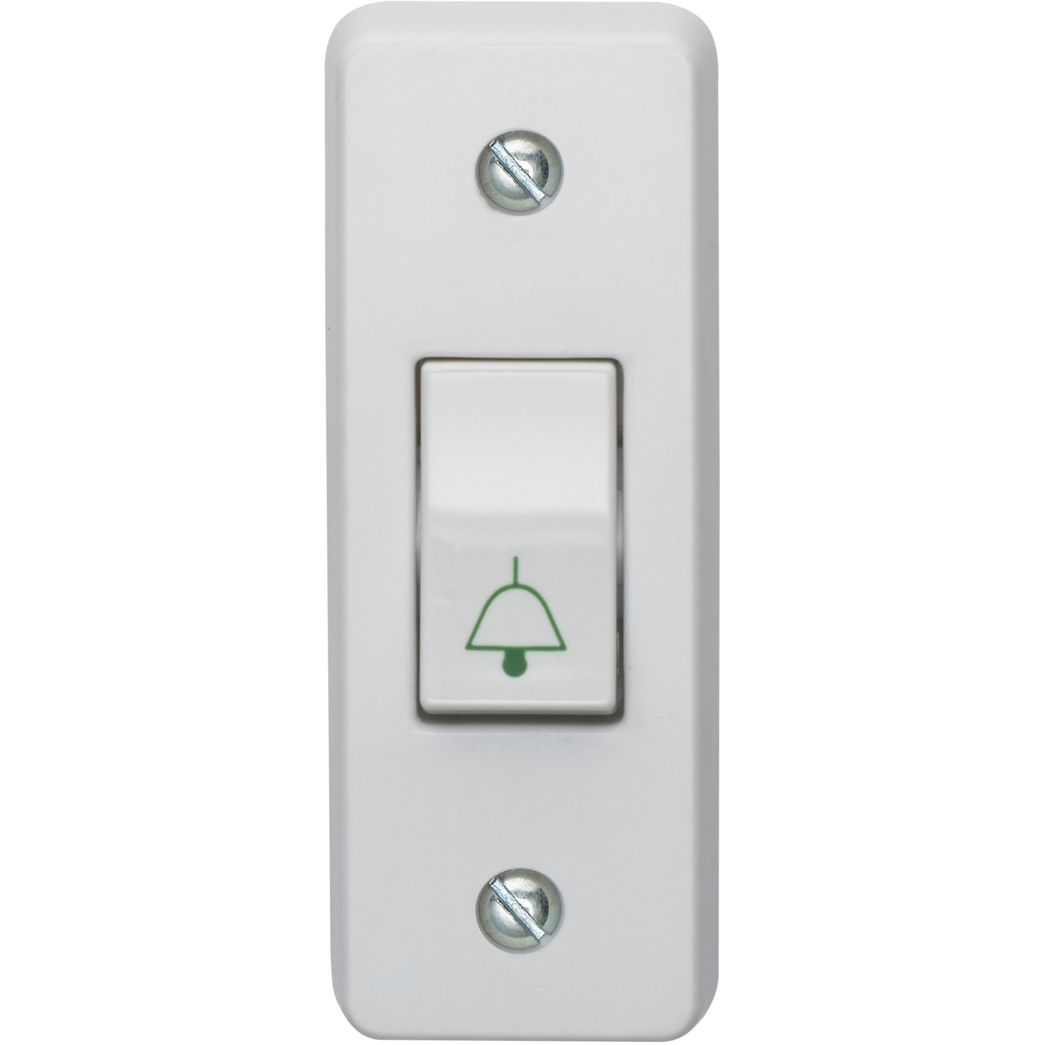 Crabtree 10A 1 Gang Retractive Architrave Switch Printed 'Bell Symbol'