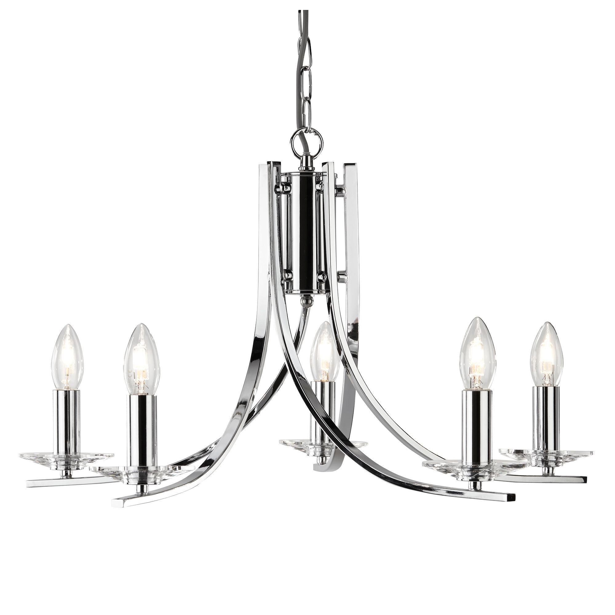 4165-5CC Ascona Chrome 5 Light Multi Arm Light