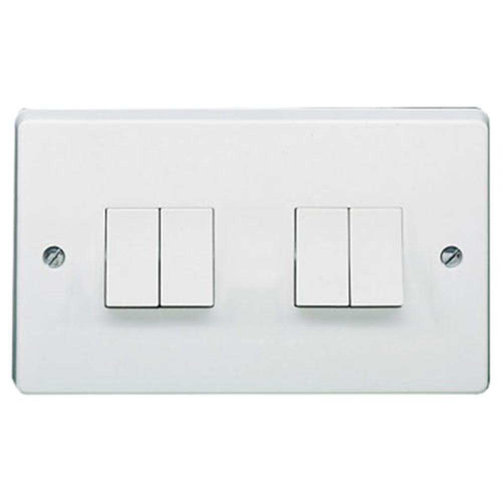 Crabtree Capital 4174 10Ax 4 Gang 2 Way Switch
