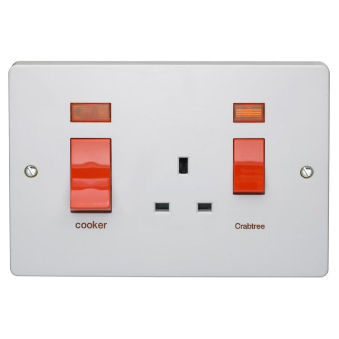 Crabtree 45A Cooker Control Unit With Neon (168mm X 114mm)