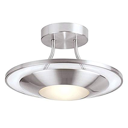 387-30SC Firenz Satin Chrome Semi Flush Light
