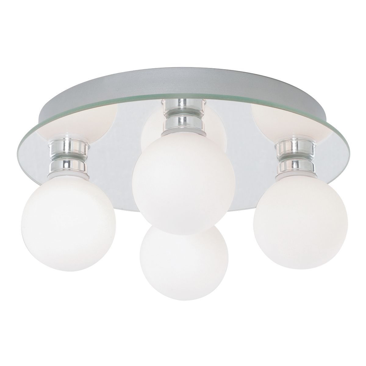 4337-4-LED Global Bathroom 4 Light Flush Ceiling Light Chrome