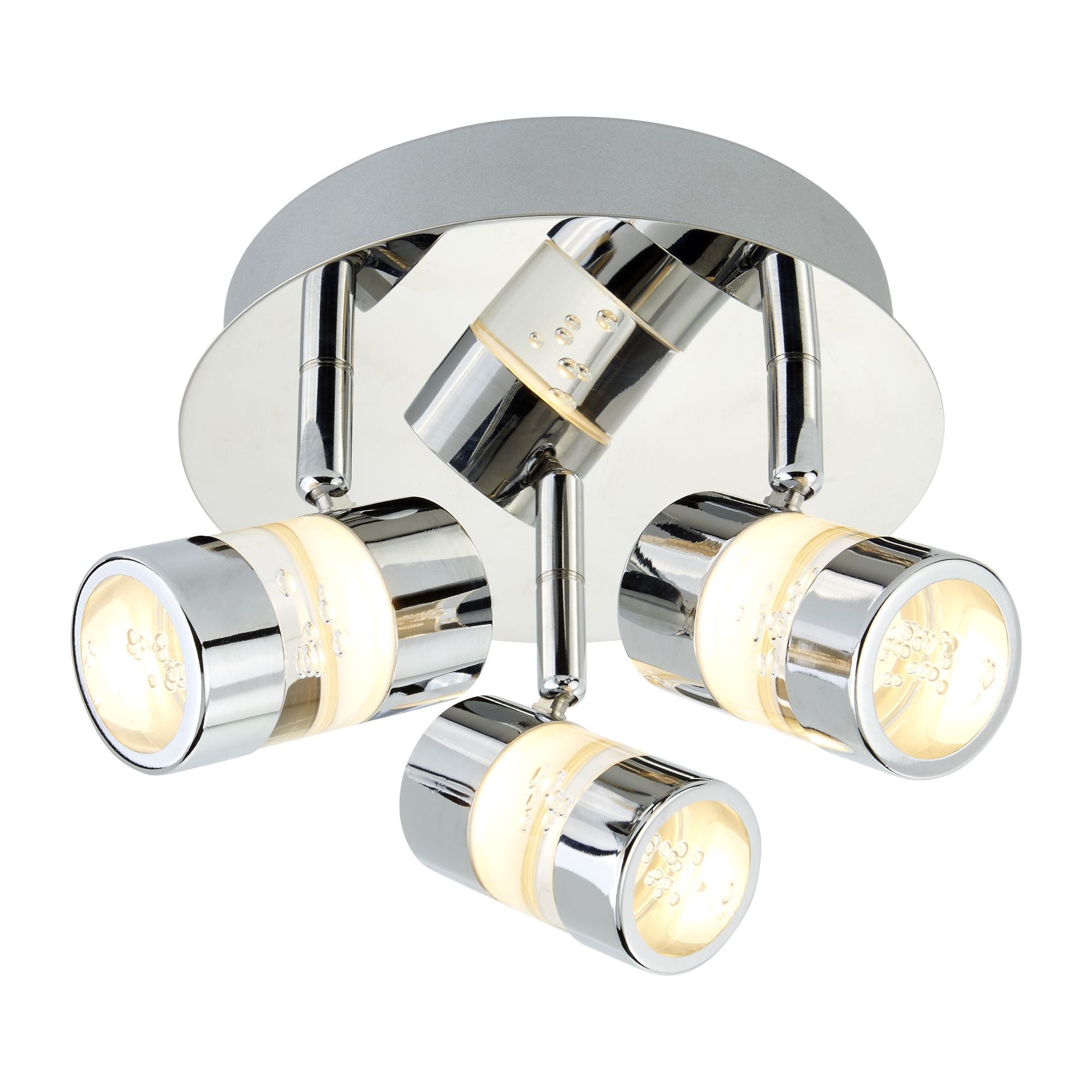 4413CC Bubbles IP44 Chrome 3 Light LED Spotlight