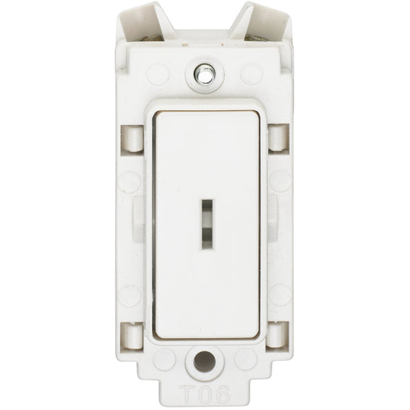 Crabtree 20A Double Pole Grid Switch Complete With Key