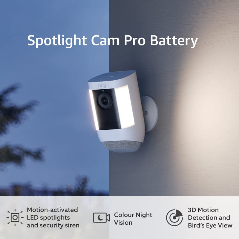 Ring Spotlight Cam Pro Battery White & Extra Quick Release Battery *BUNDLE*