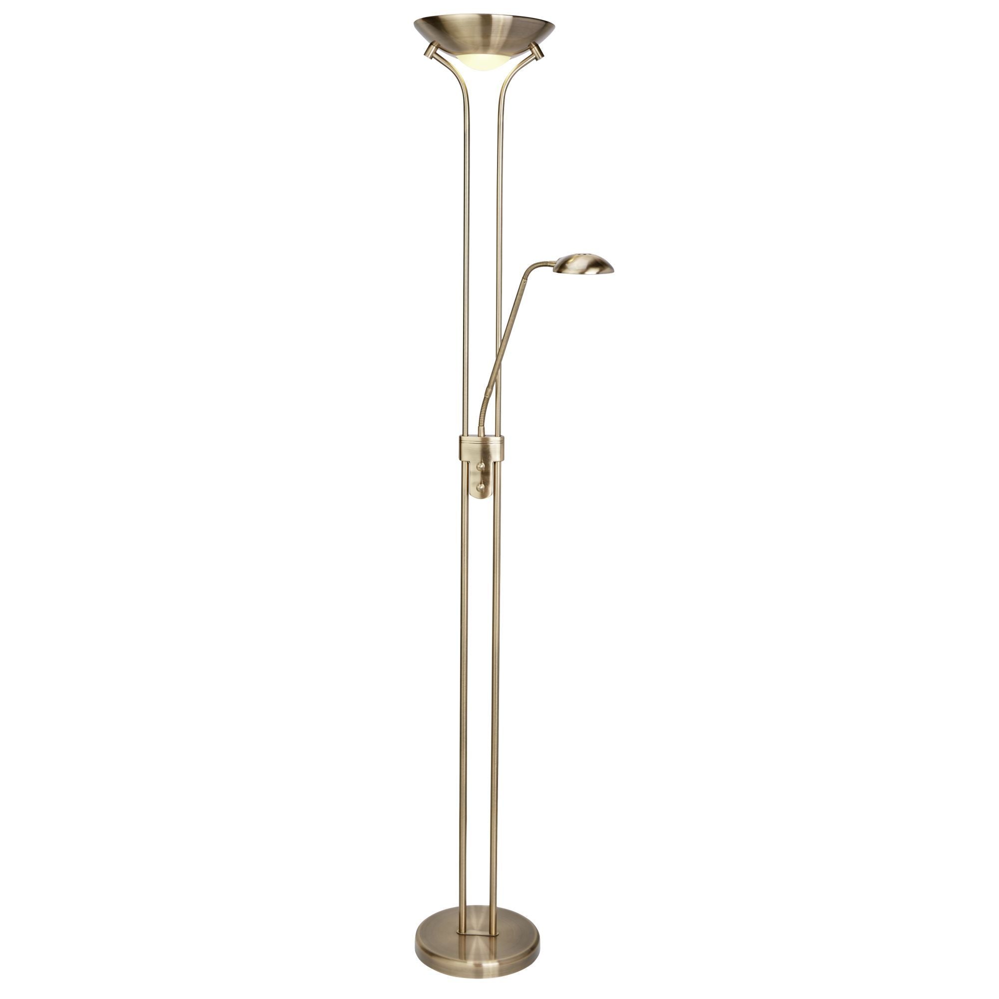 5430AB Mother & Child Antique Brass Floor Lamp