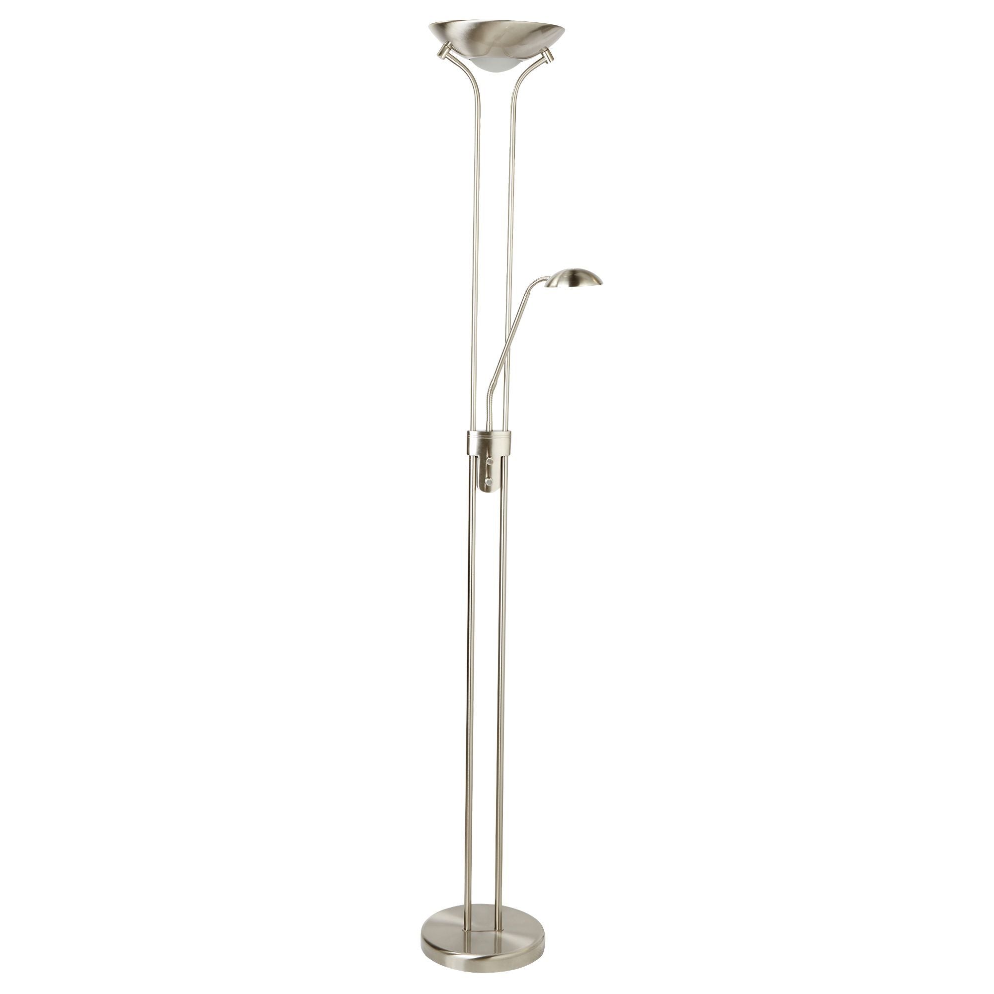 5430SS Mother & Child Satin Silver Floor Lamp