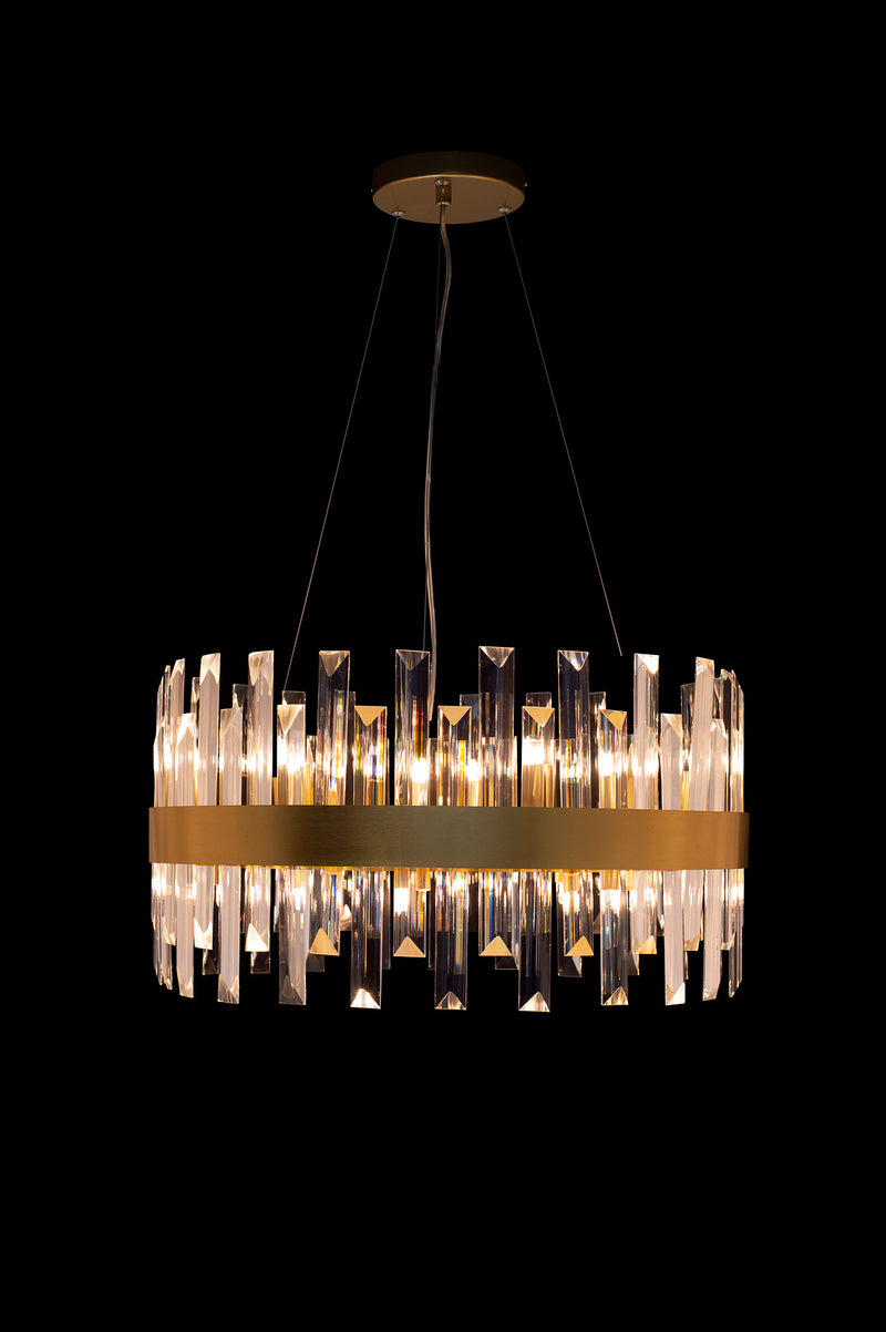 Band 55cm Pendant In Matt Gold