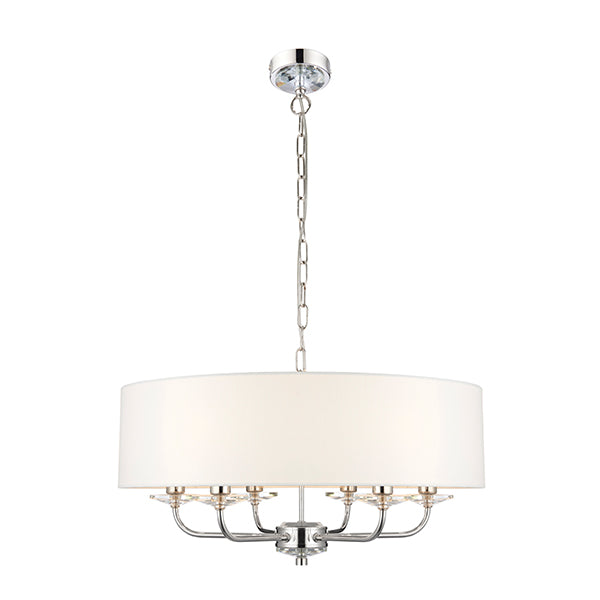 60179 Nixon 6 Light Nickel Multi Arm Light