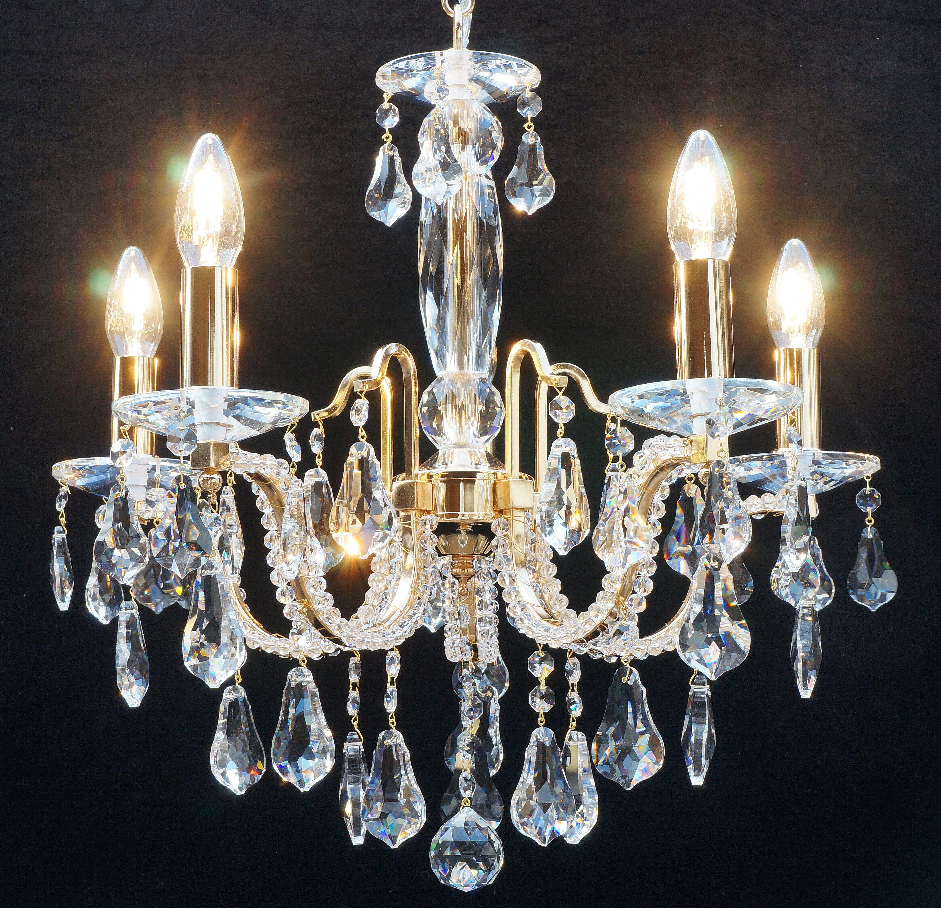 607/5 Mozart 5 Light Multi Arm Light French Gold