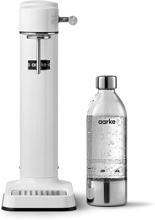 Aarke Carbonator 3 Sparkling Water Maker, Includes 6x Bottles and 1x CO2 You Gas - White