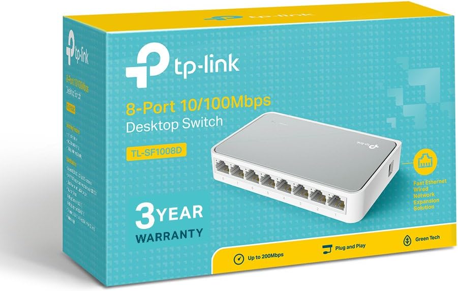 tp-link 8-Port 10/100Mbps Desktop Switch - TL-SF1008D