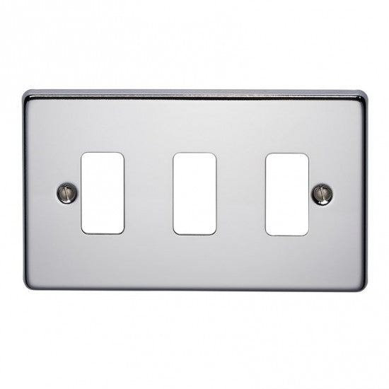 Crabtree 3 Gang Flush Grid Cover Plate
