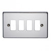 Crabtree 4 Gang Flush Grid Cover Plate