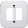Crabtree 2 Gang Surface Metalclad Grid Cover Plate