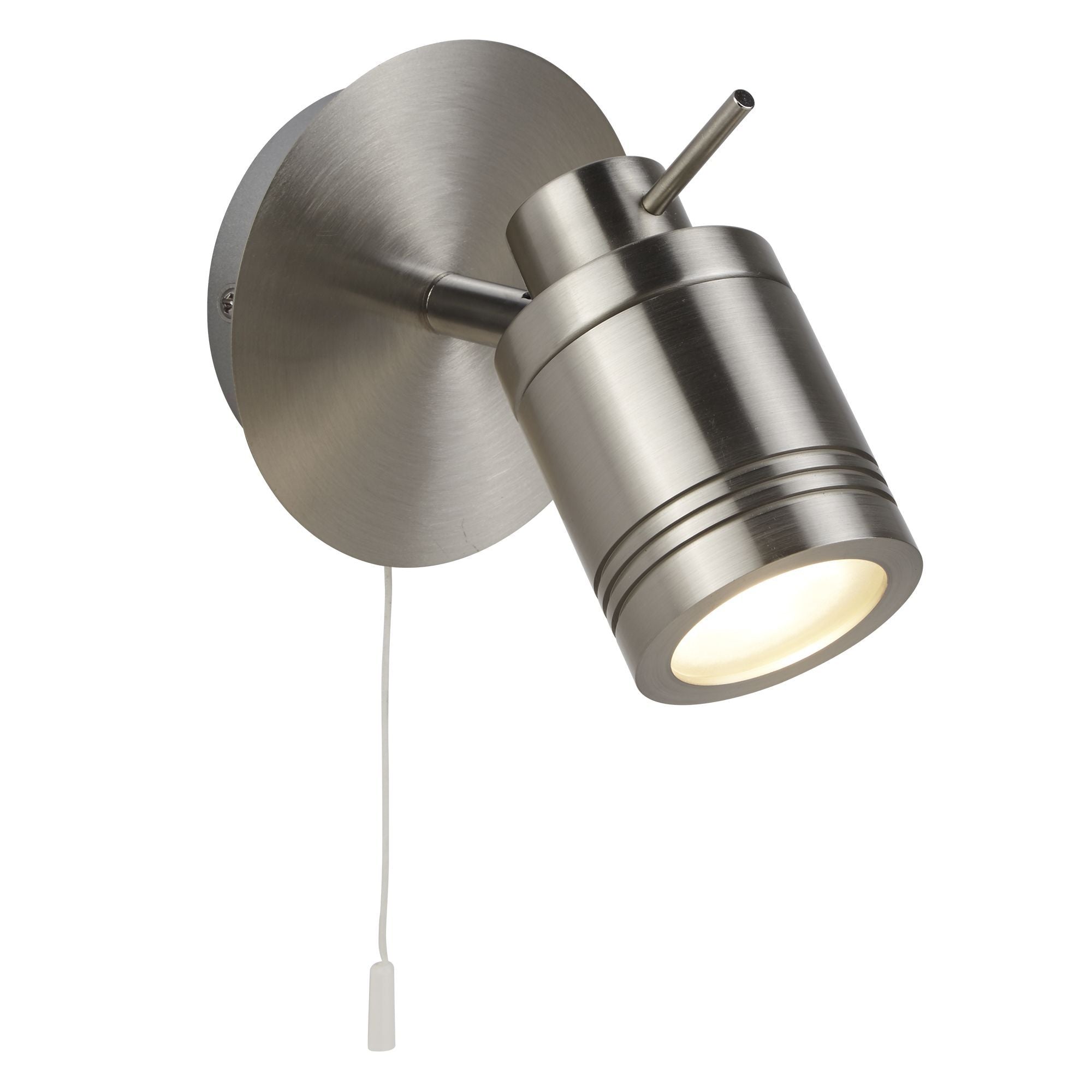 6601SS Satin Silver Bathroom Wall Spotlight