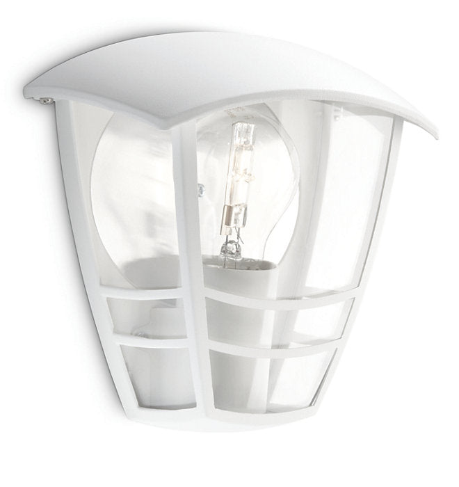 Philips Creek 1x60W 230V Outdoor Wall Lantern White