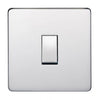 Crabtree Platinum 7175-HPC 1 Gang Intermediate Switch Highly Polished Chrome