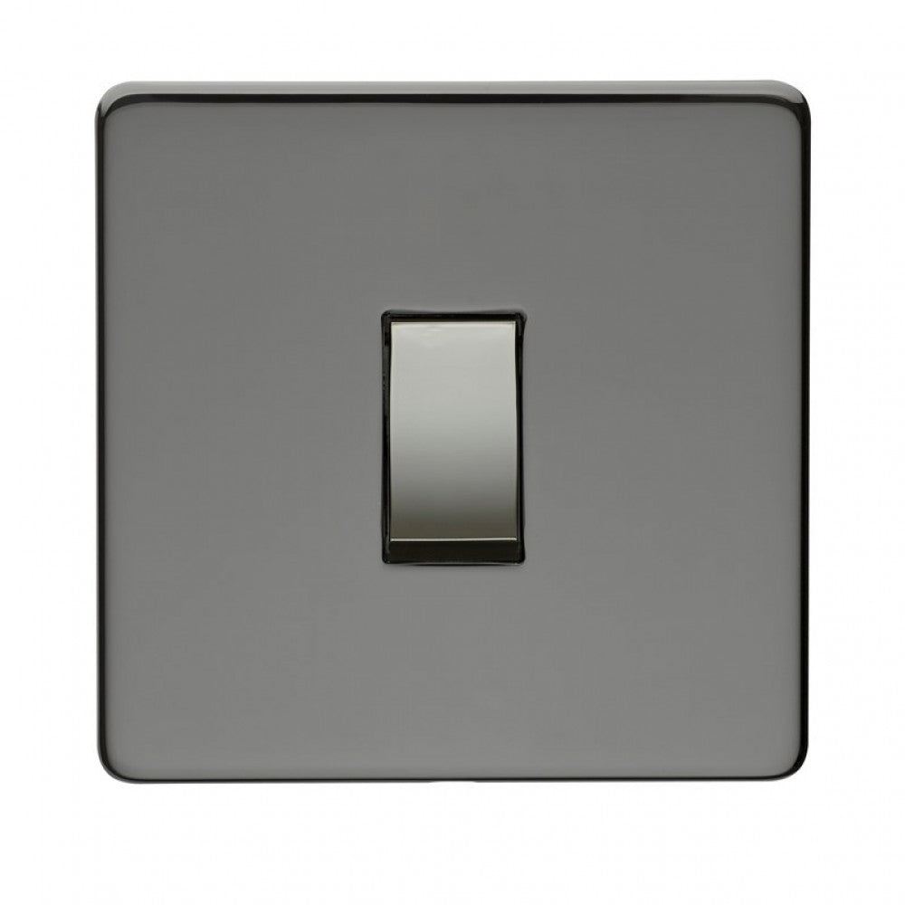 Crabtree Platinum 7011-BKN 1 Gang 20A Double Pole Switch Black Nickel