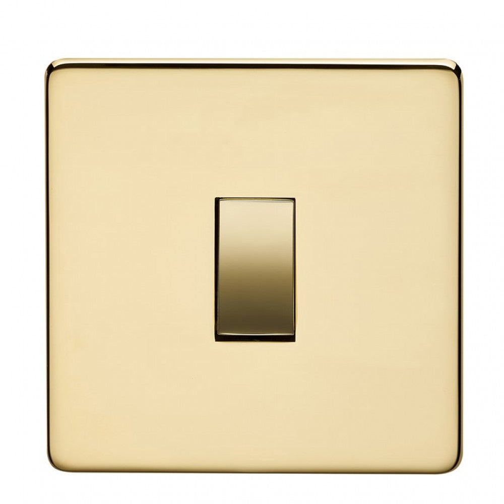 Crabtree Platinum 7011-PB 1 Gang 20A Double Pole Switch Brass