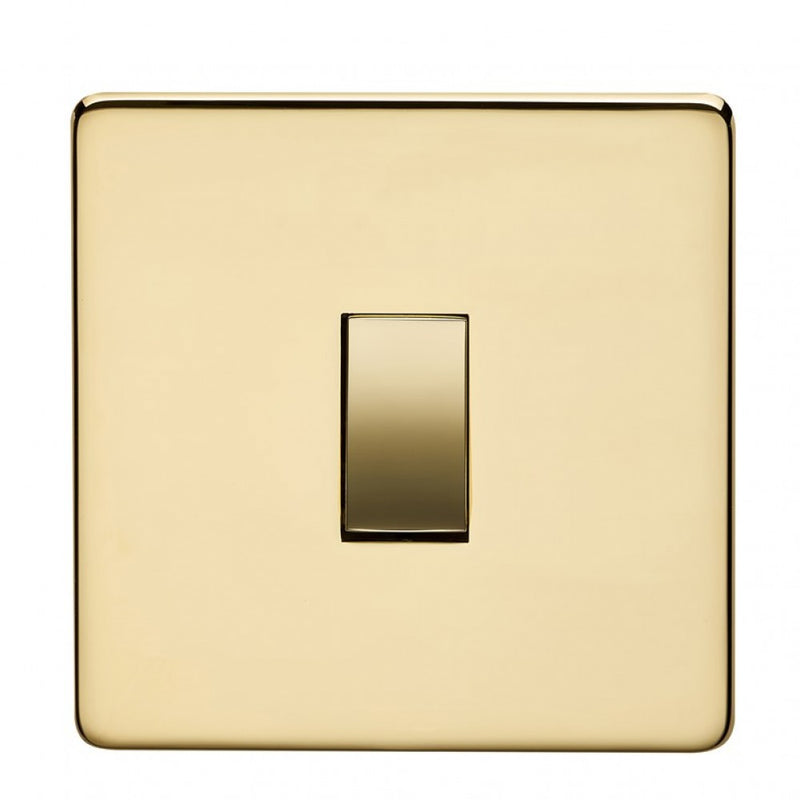 Crabtree Platinum 7011-PB 1 Gang 20A Double Pole Switch Brass