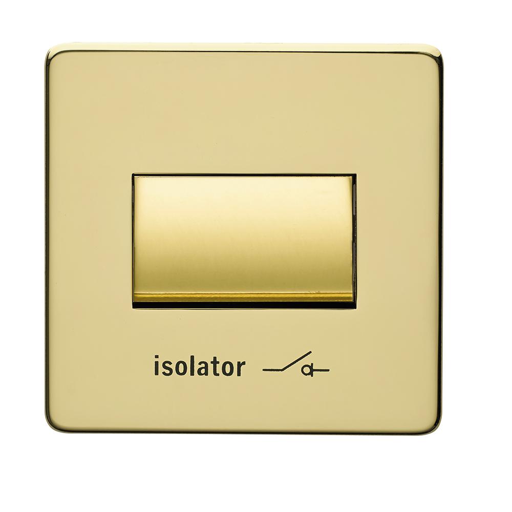 Crabtree Platinum 7017-PB Fan isolator Switch Brass