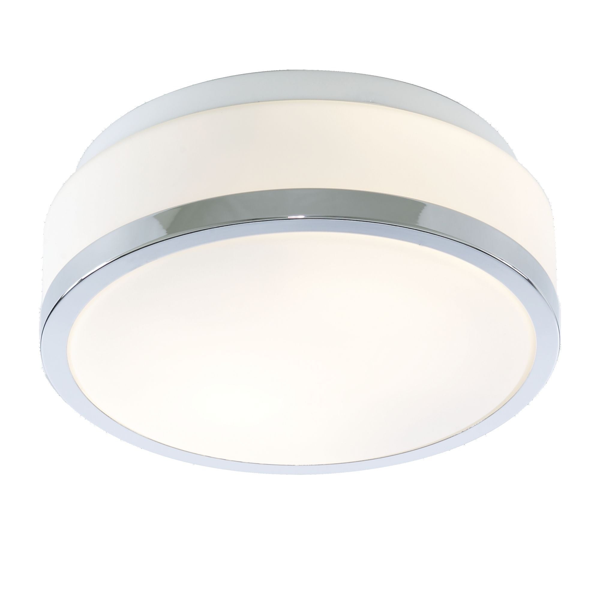 7039-23CC Discs Bathroom 2 Light Flush Ceiling Light White Chrome