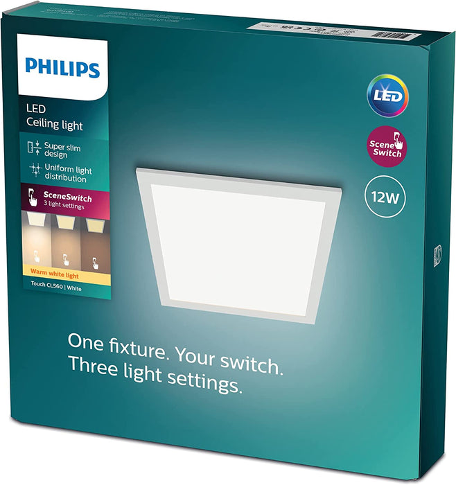 Philips CL560 Functional Ceiling Light Panel 12W 27K - White