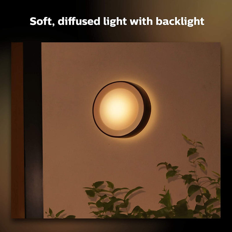 Philips Daylo Hue White & Colour Ambience Wall Lantern (Black 1x15W)