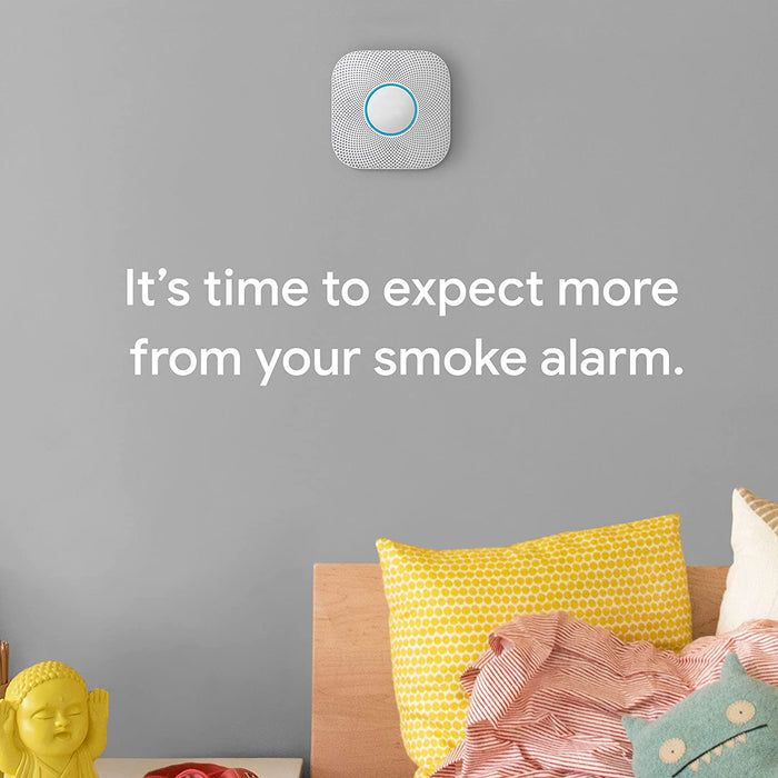 Google Nest Protect Smoke Alarm & Carbon Monoxide Detector (Battery)