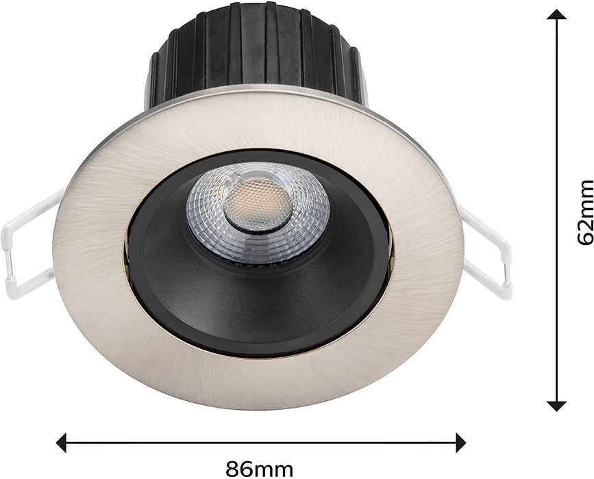 Philips Abrosa 700lm IP44 Recessed Spot Light Dimmable Nickel