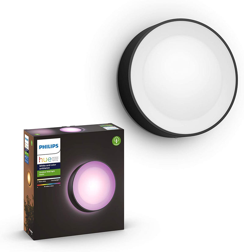 Philips Daylo Hue White & Colour Ambience Wall Lantern (Black 1x15W)