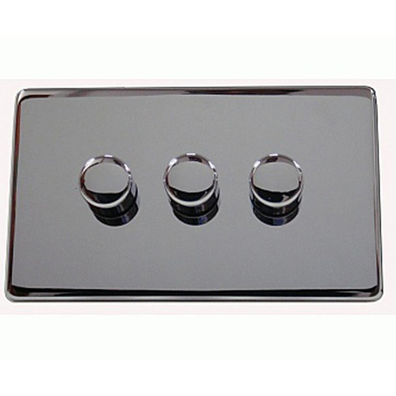 Crabtree Platinum 7250-D3-BKN 3 Gang Dimmer Black Nickel - SND Electrical Ltd