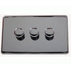 Crabtree Platinum 7250-D3-BKN 3 Gang Dimmer Black Nickel - SND Electrical Ltd