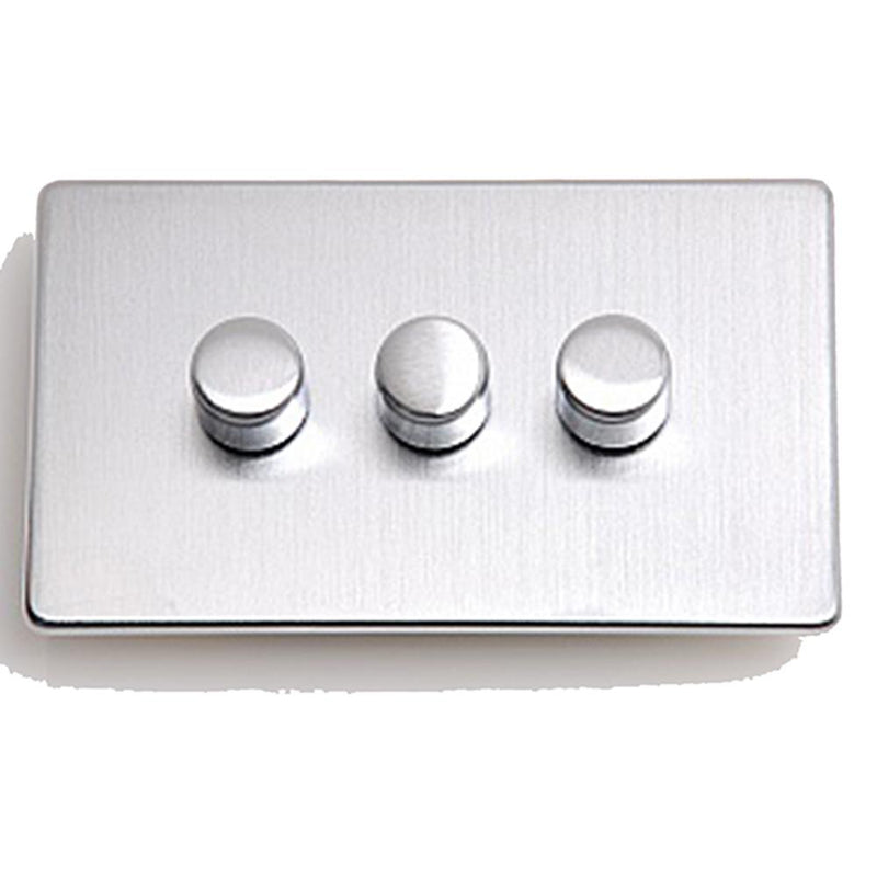 Crabtree Platinum 7250-D3-SC 3 Gang Dimmer Satin Chrome - SND Electrical Ltd