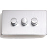 Crabtree Platinum 7250-D3-SC 3 Gang Dimmer Satin Chrome - SND Electrical Ltd