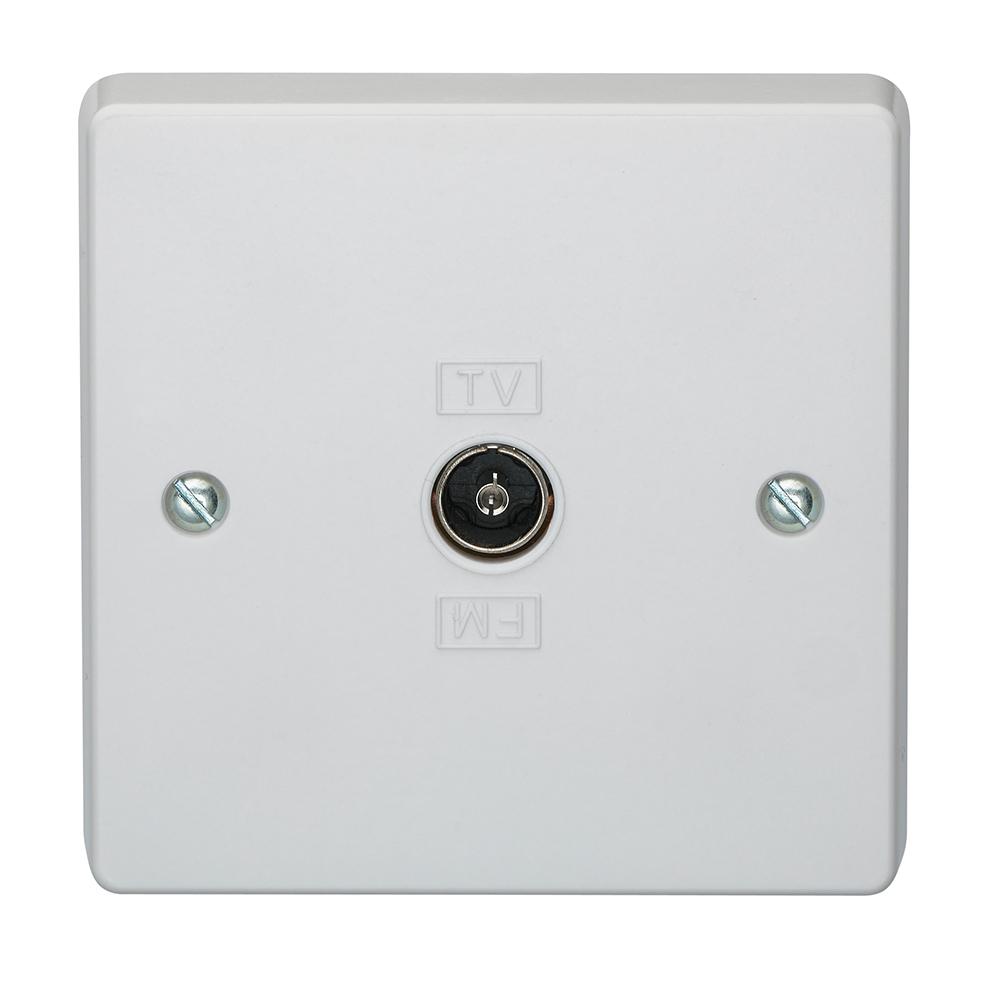 Crabtree Capital 7265 1 Gang Co-Axial Socket Direct Connection