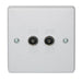 Crabtree Capital 7266 2 Gang Co-Axial Socket Direct Connection - SND Electrical Ltd