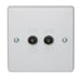 Crabtree Capital 7266 2 Gang Co-Axial Socket Direct Connection - SND Electrical Ltd