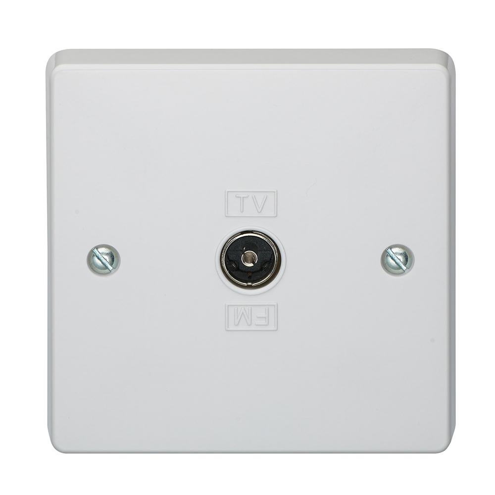 Crabtree Capital 7267 1 Gang Co-Axial Socket Isolated