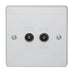 Crabtree Capital 7268 2 Gang Co-Axial Socket Isolated - SND Electrical Ltd