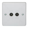 Crabtree Capital 7268 2 Gang Co-Axial Socket Isolated - SND Electrical Ltd