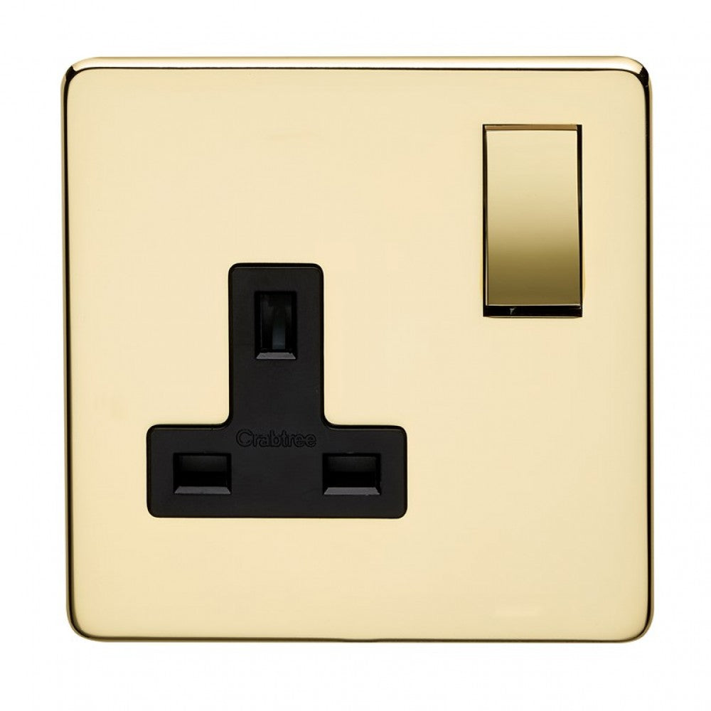 Crabtree Platinum 7314-PB 1 Gang Socket Brass