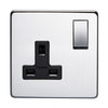 Crabtree Platinum 7314-SC 1 Gang Socket Satin Chrome