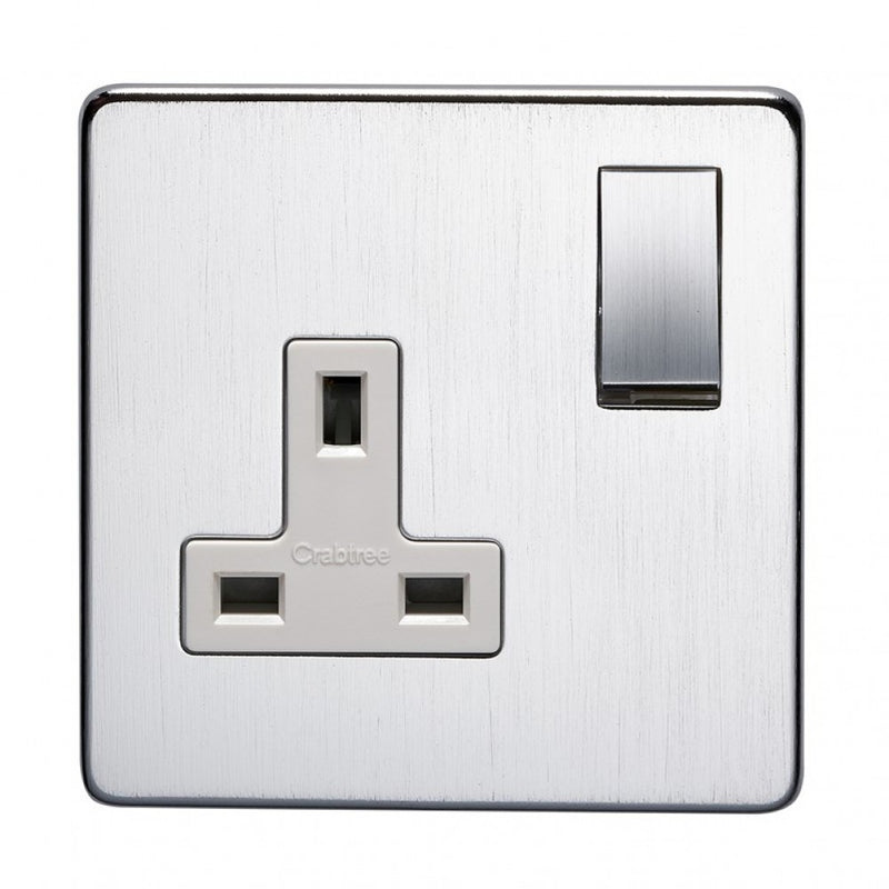 Crabtree Platinum 7314-SC 1 Gang Socket Satin Chrome