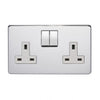 Crabtree Platinum 7316-HPC 2 Gang Socket Highly Polished Chrome