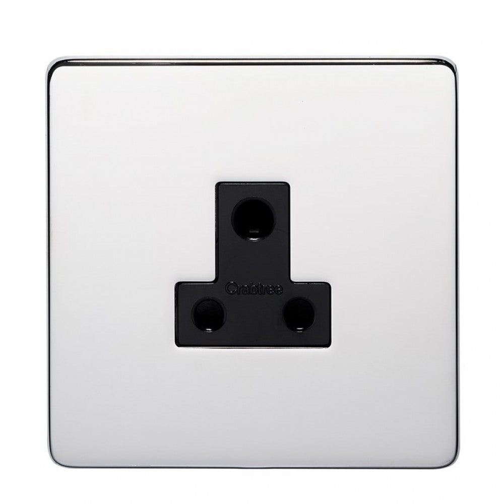 Crabtree Platinum 7340-HPC 5A Socket Highly Polished Chrome
